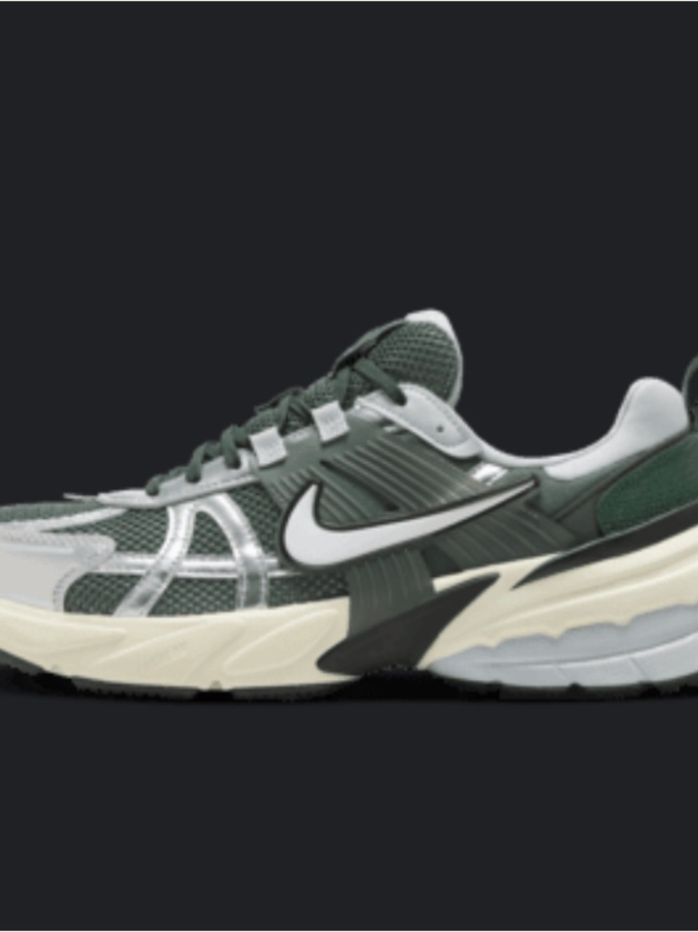 Nike Dark Green, White and Cream Trainer